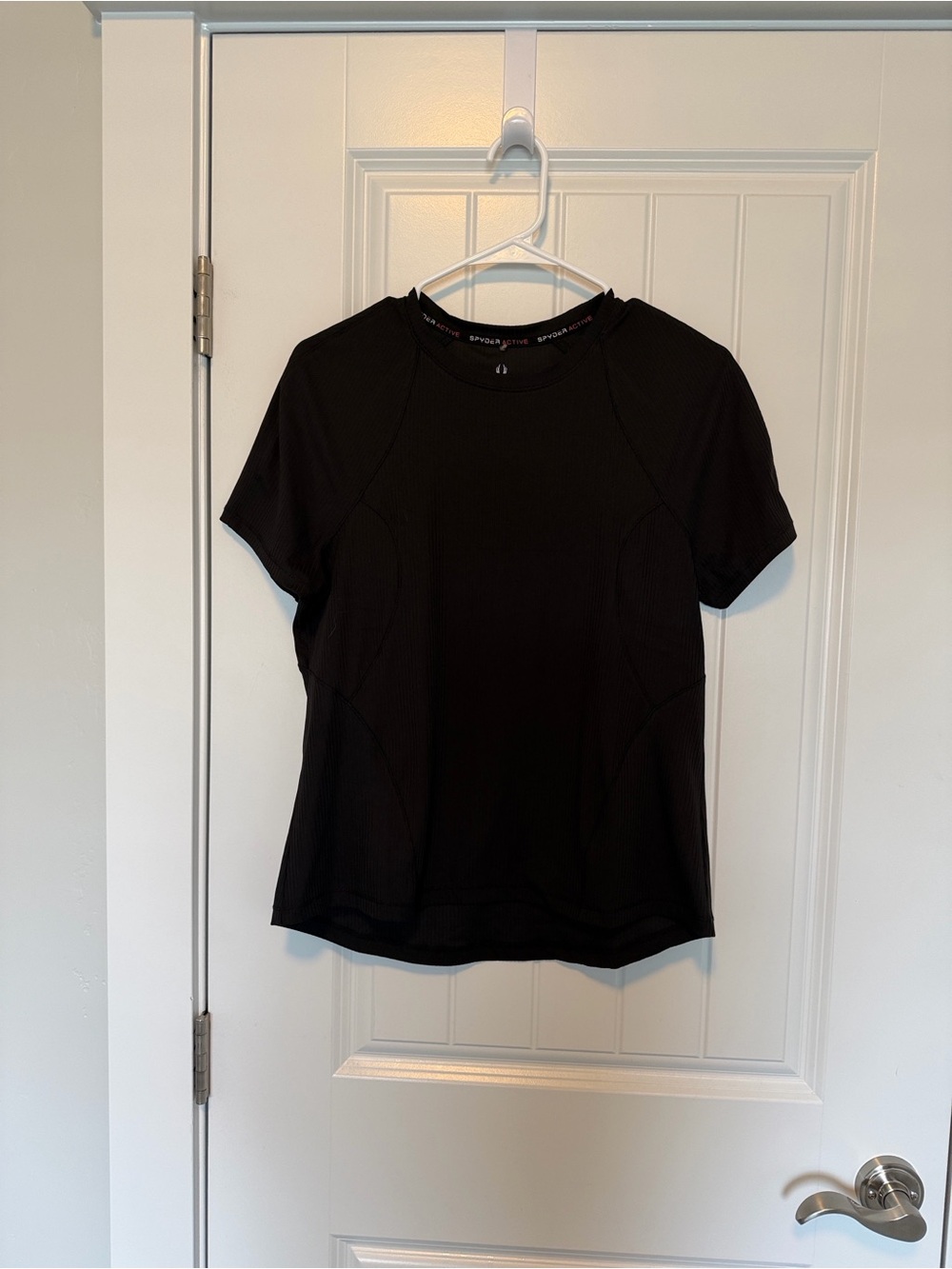 Spyder Women's Ribbed Short-Sleeve Top Sz M - Picture 2 of 5